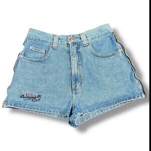 Vintage 90s Bunny’s New World Denim Shorts High Waisted‎ Zipper Beach 26”